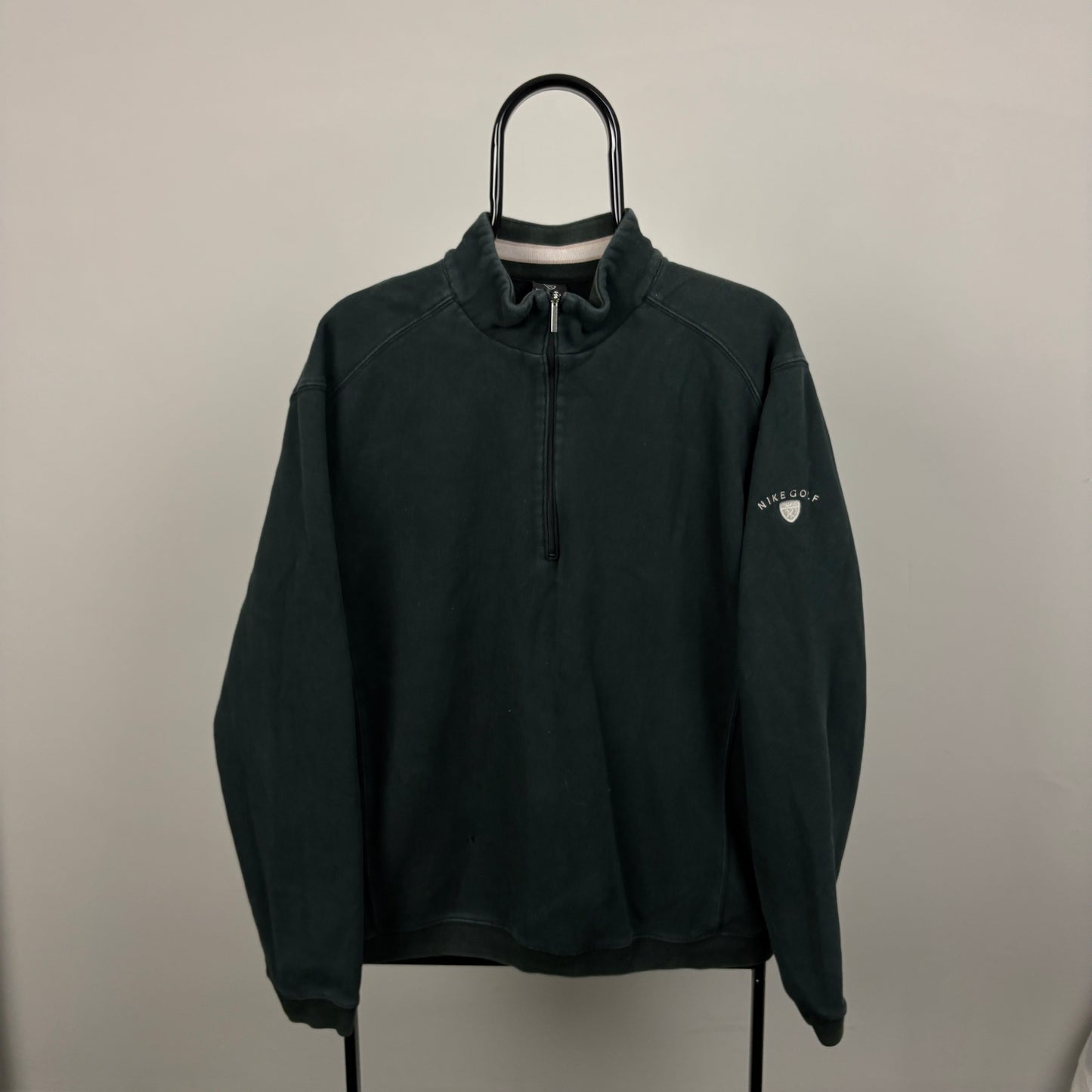 00s Nike Golf 1/4 Zip Sweatshirt Black Large