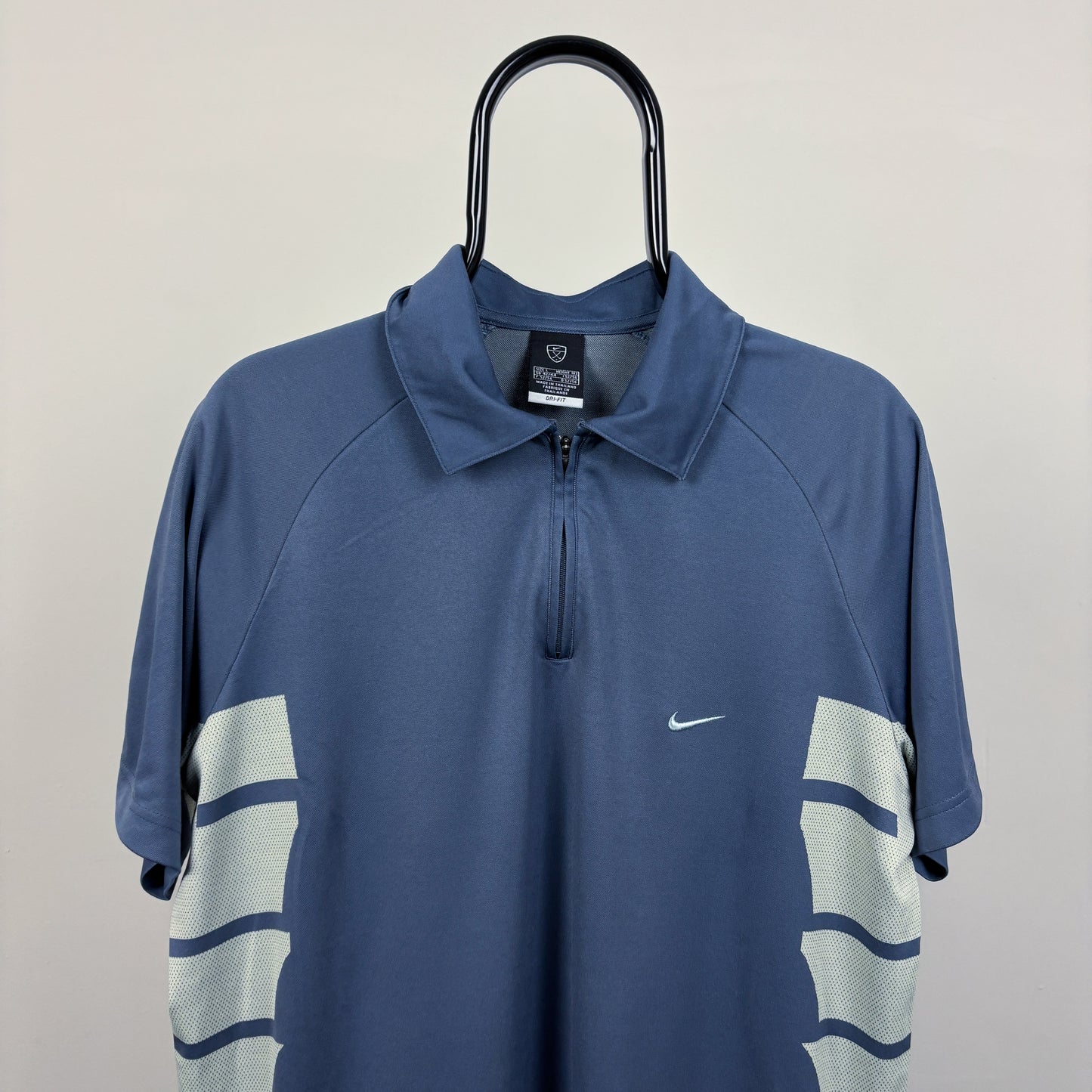 00s Nike Golf Polo Shirt T-Shirt Blue Large