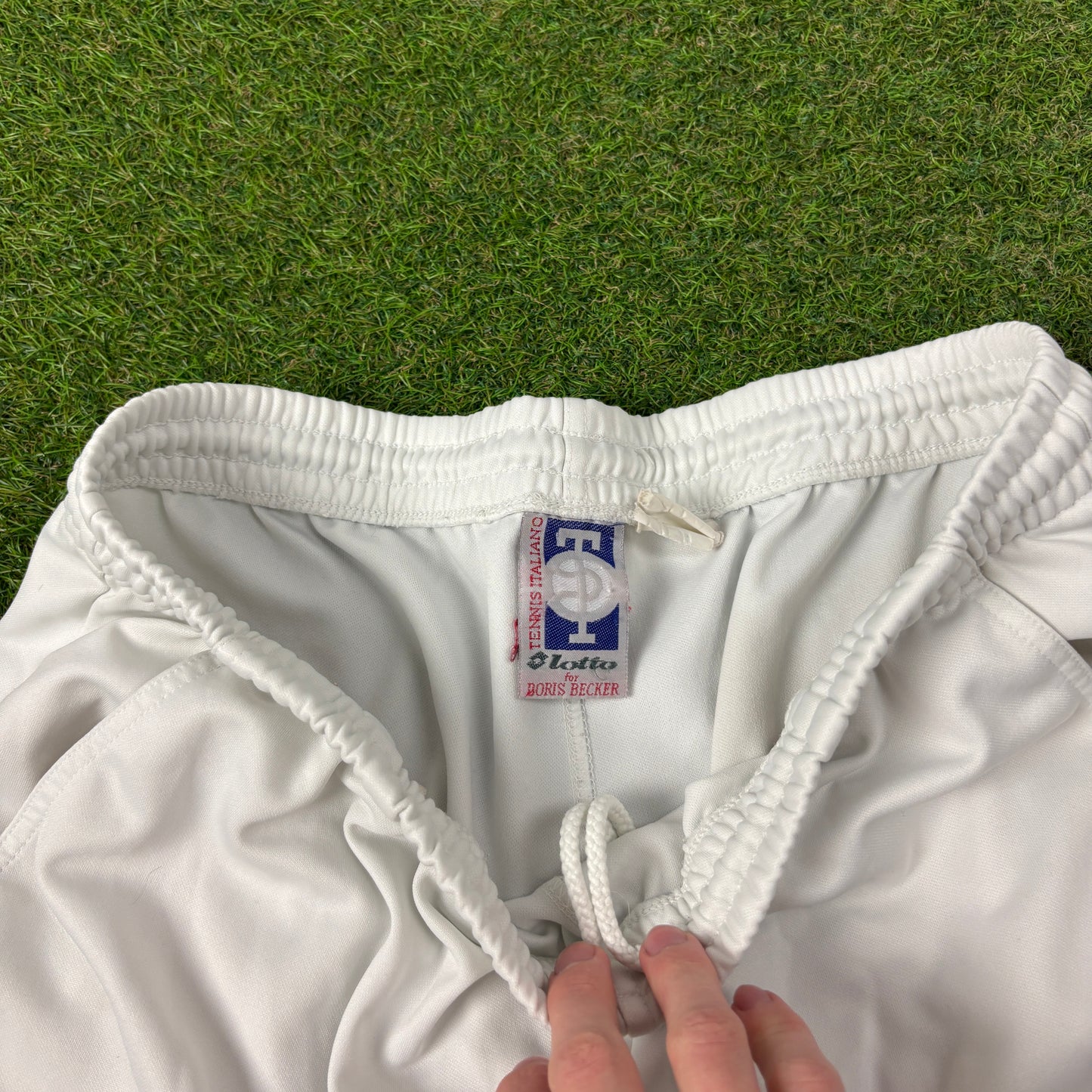 90s Lotto Boris Becker Tennis Shorts White Large