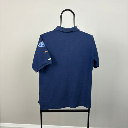 90s Nike Court Australian Open Polo Shirt T-Shirt Blue Small