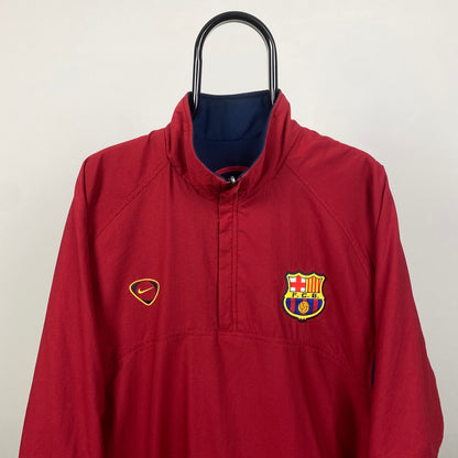 00s Nike Barcelona Reversible Windbreaker Coat Jacket Red XL