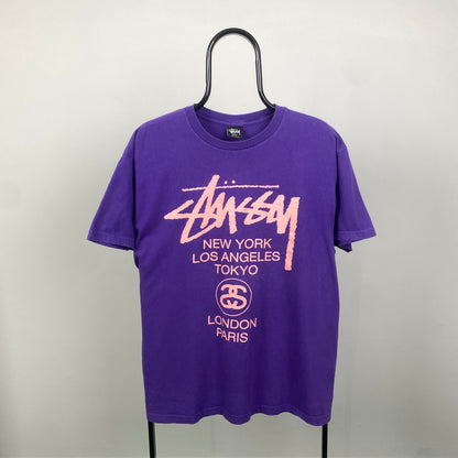 00s Stussy T-Shirt Purple Large