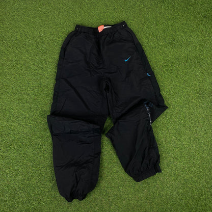 90s Nike Piping Tracksuit Jacket + Joggers Set Blue Small