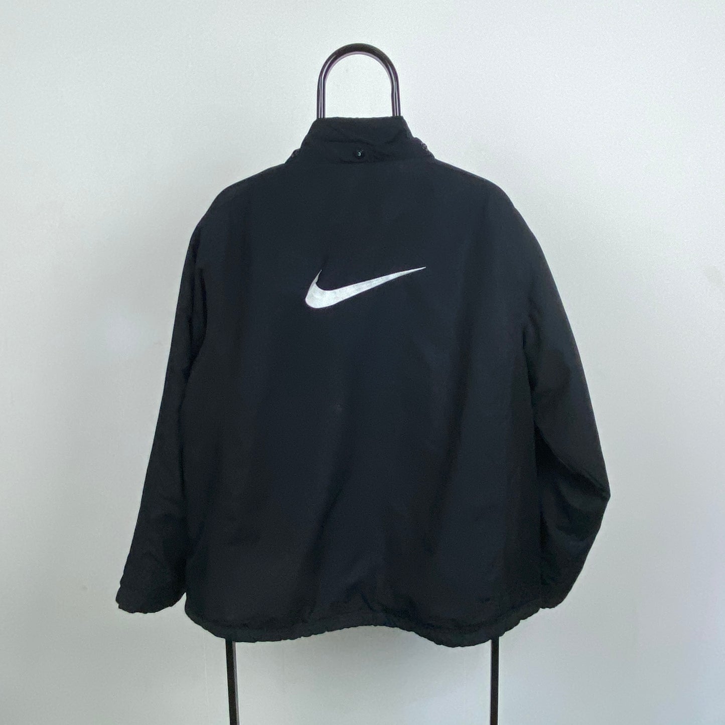 90s Nike Puffer Jacket Black Large