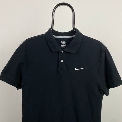 00s Nike Polo Shirt T-Shirt Black Medium