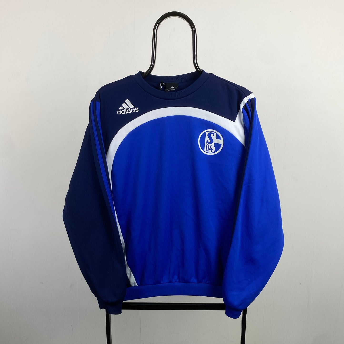 00s Adidas Schalke Football Sweatshirt Blue Small