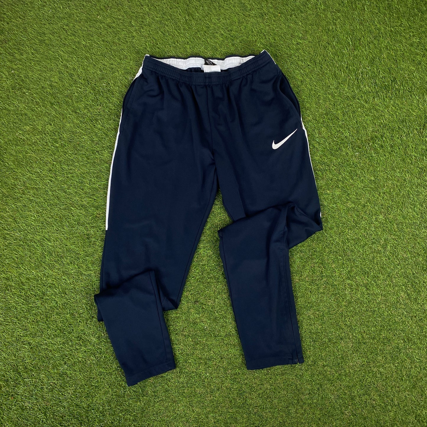 00s Nike Dri-Fit Tracksuit Jacket + Joggers Set Blue Small