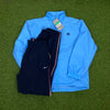 00s Nike Hex Tracksuit Jacket + Joggers Set Blue Small