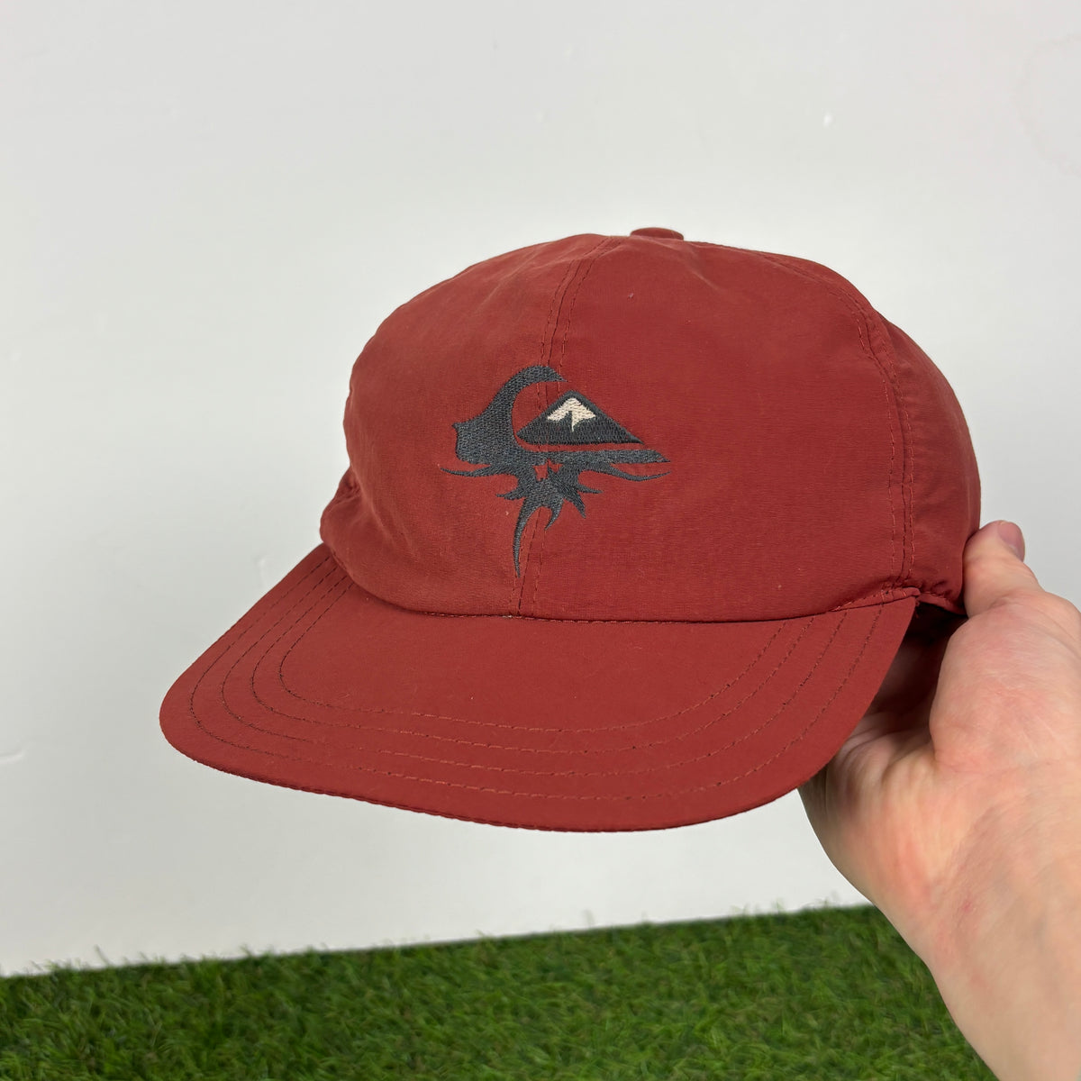 90s Quiksilver Polartec Lined Fleece Hat Red