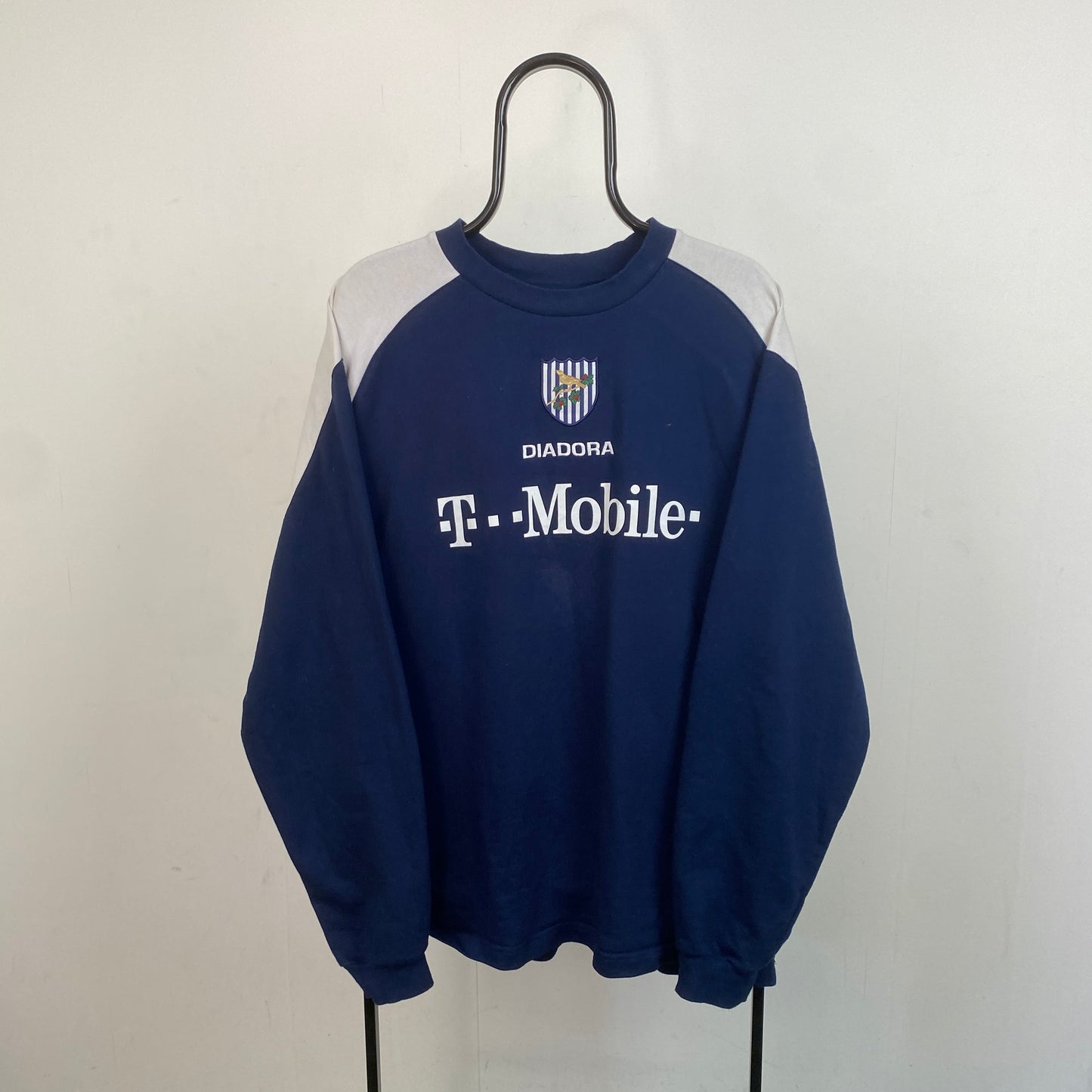 Retro Diadora West Brom Football Sweatshirt Blue XL