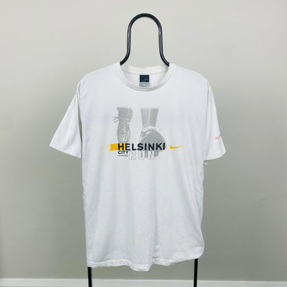 00s Nike Helsinki Marathon T-Shirt White Medium