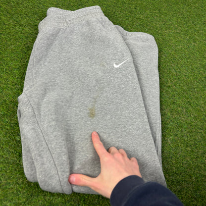 00s Nike Wide Leg Cotton Joggers Grey Medium