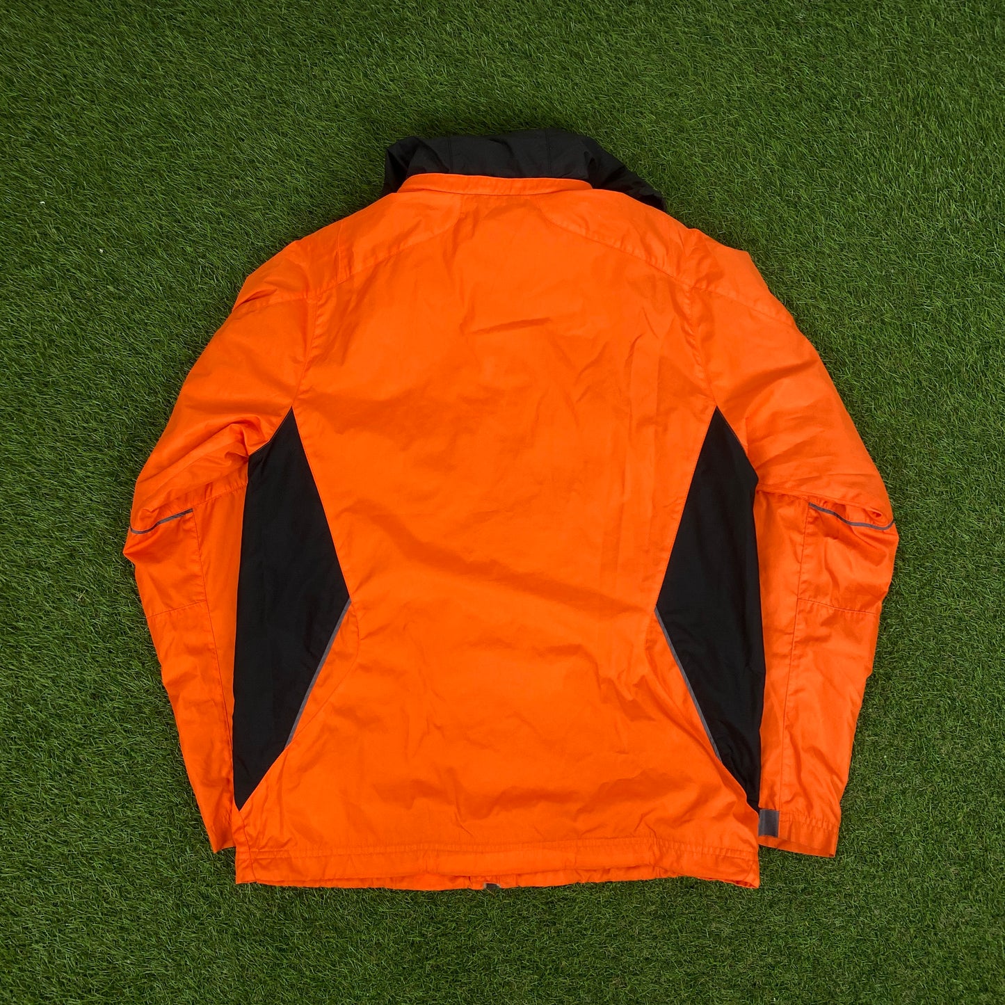 00s Nike Waterproof Windbreaker Jacket + Joggers Set Orange Small
