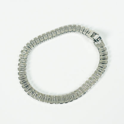 Vintage Dazzle Gemstone Bracelet .925 Silver
