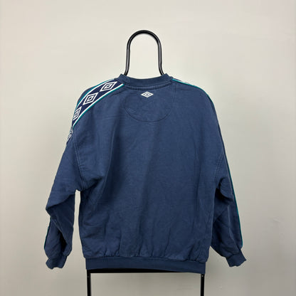 90s Umbro Everton Sweatshirt Blue Small
