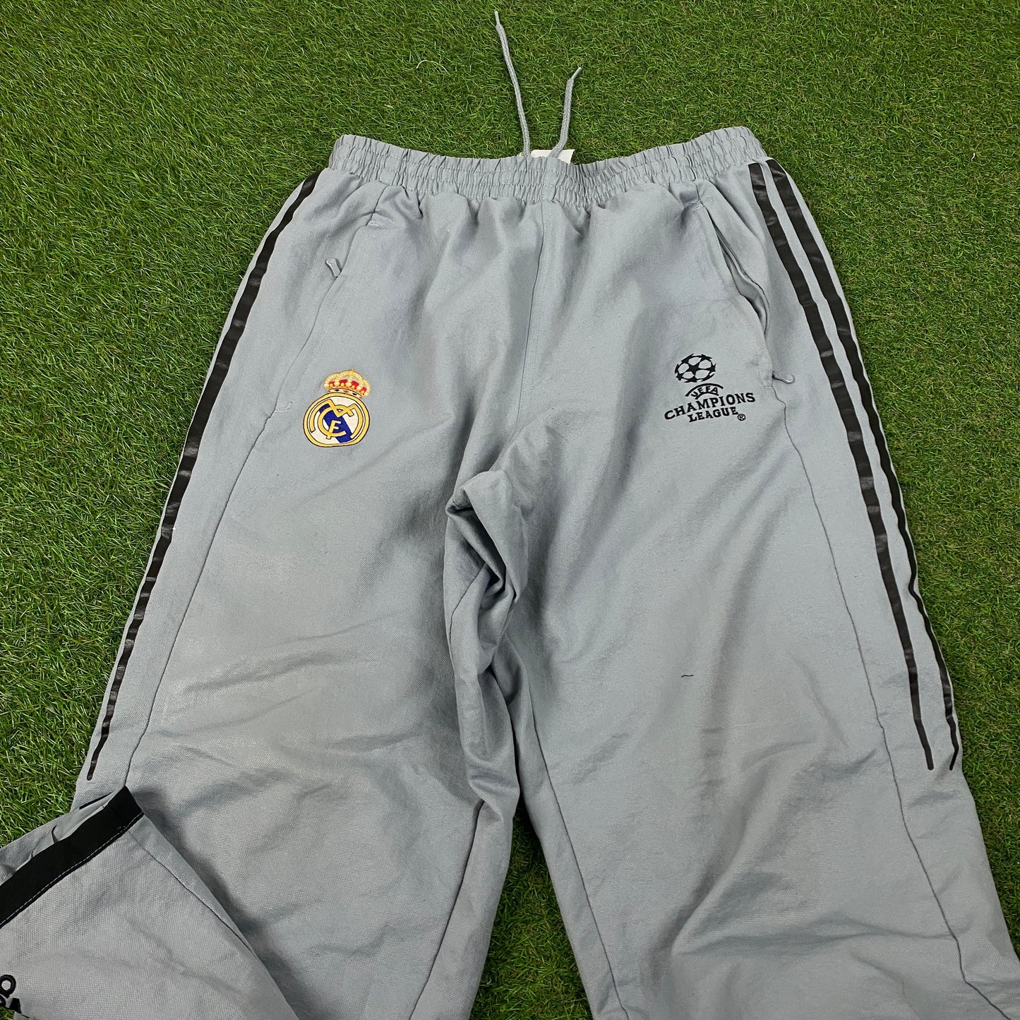 00s Adidas Real Madrid Joggers Grey Large