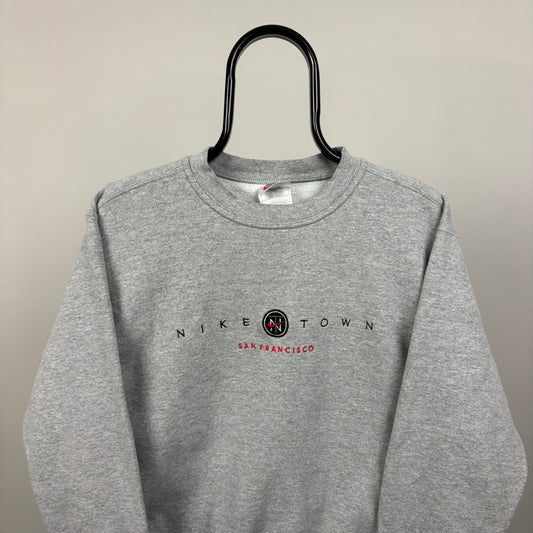 90s Nike Nike Town San Francisco Sweatshirt Grey Small