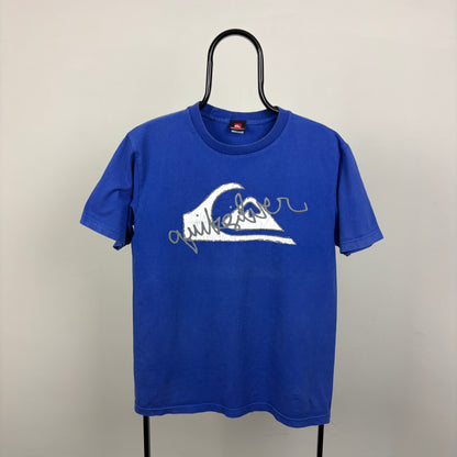 90s Quiksilver Surf T-Shirt Blue Medium