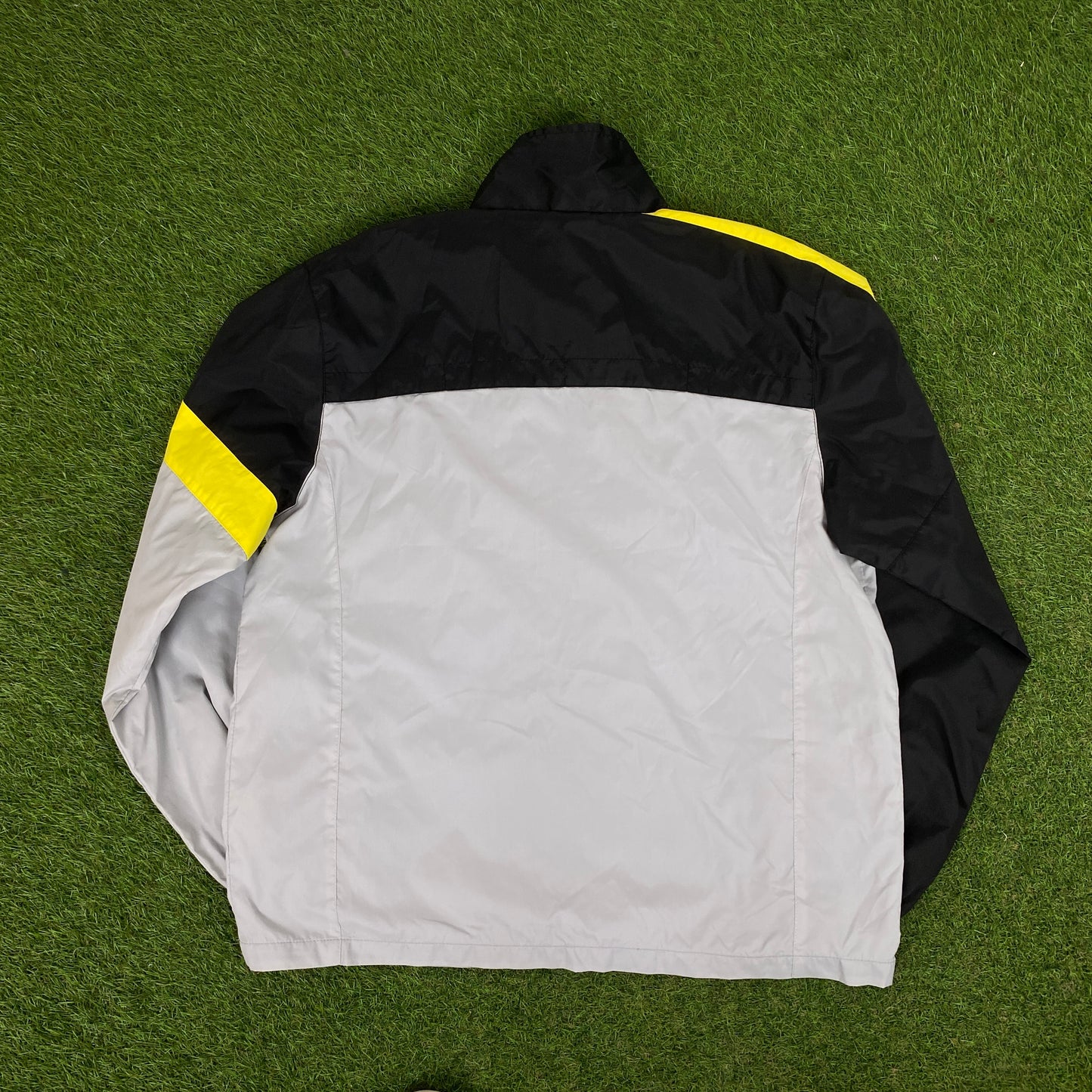 00s Nike Juventus Piping Windbreaker Tracksuit Set Jacket + Joggers Black XL