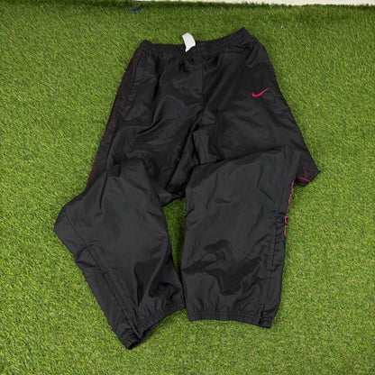 00s Nike Piping Tracksuit Jacket + Joggers Set Pink Large