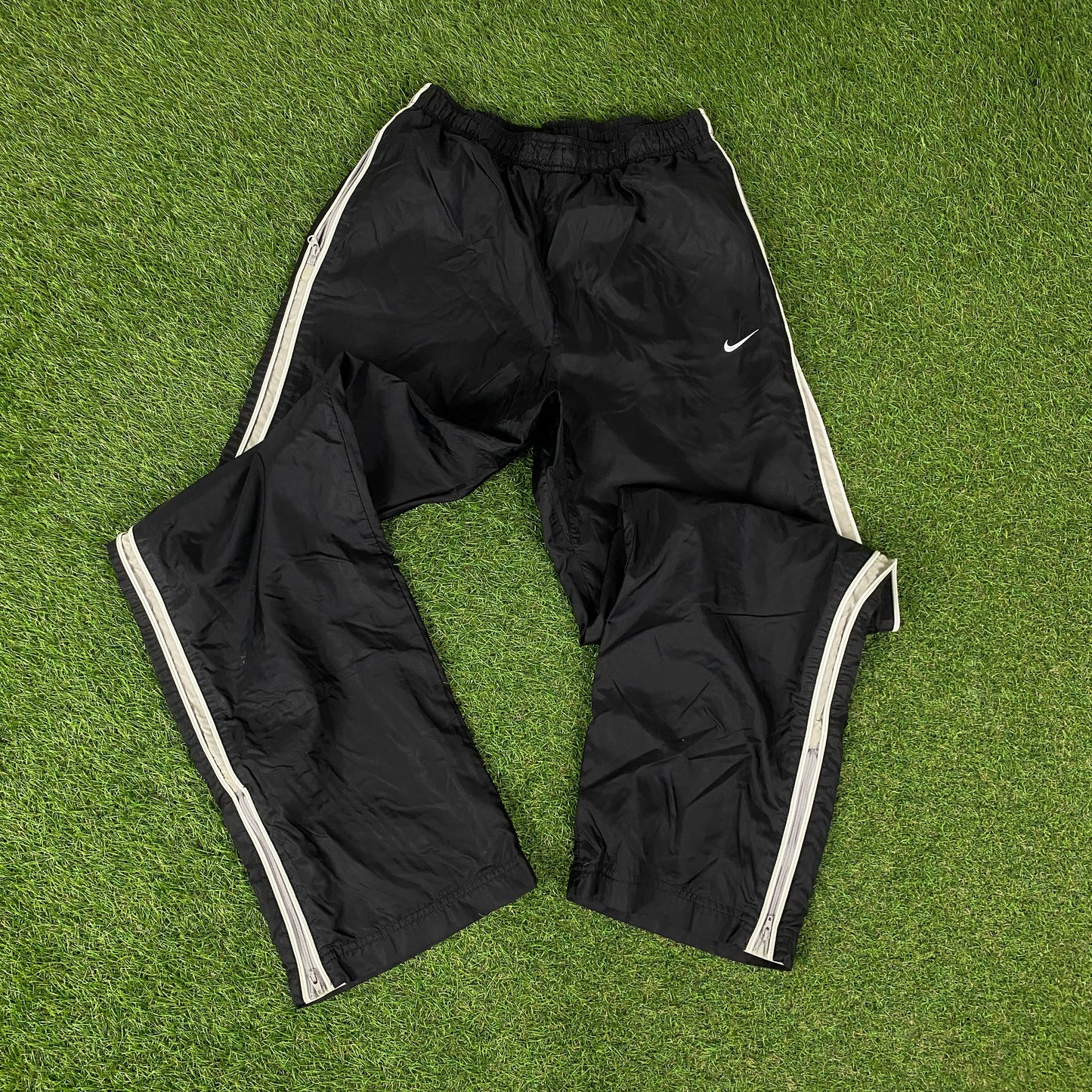 00s Nike Clima-Fit Windbreaker Jacket + Joggers Set Black Small