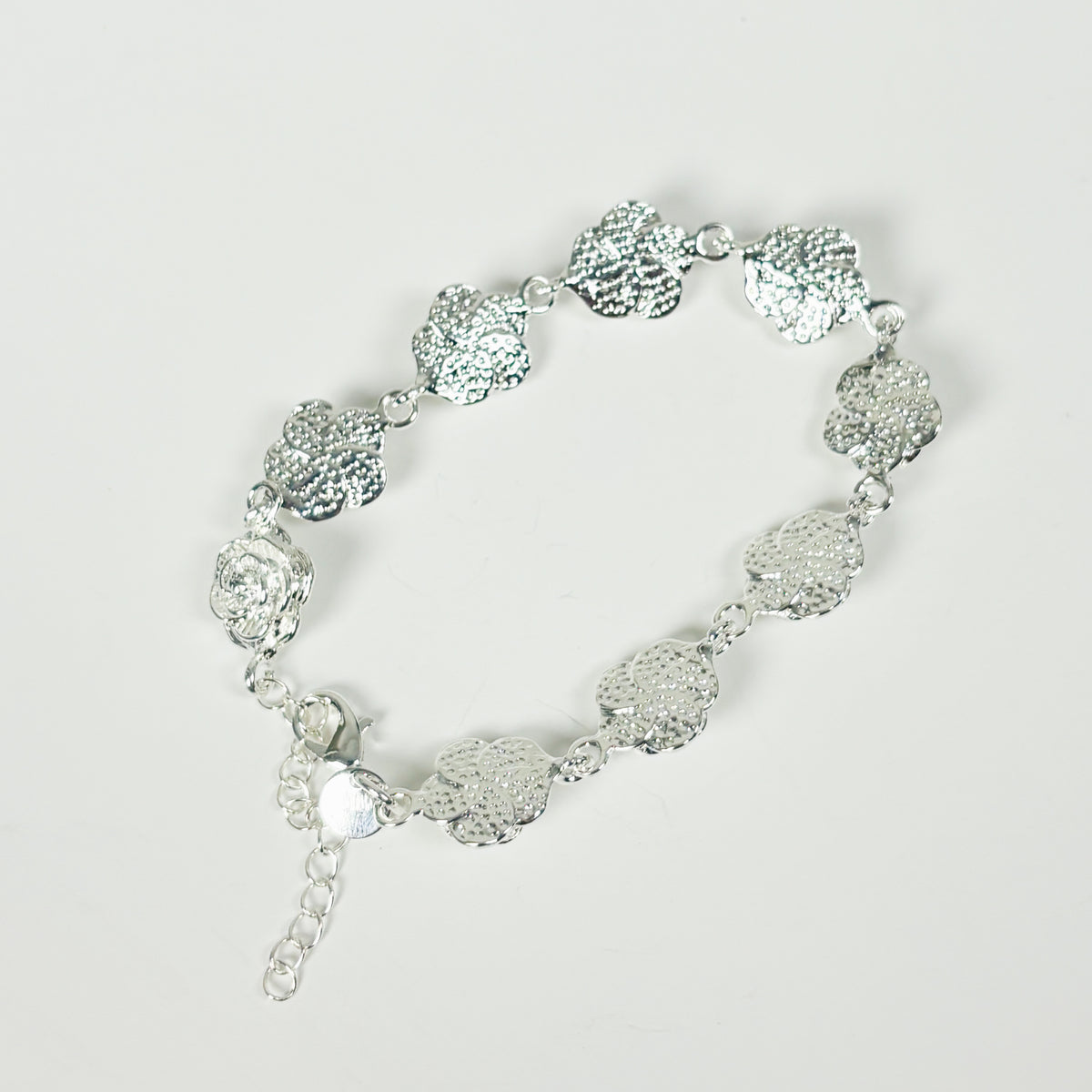 Vintage Dazzle Rose Bracelet .925 Silver