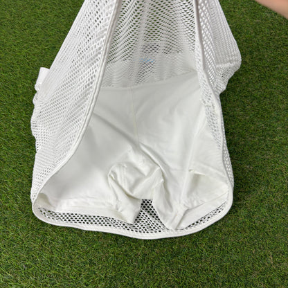 00s Nike Mesh Tennis Skirt Skort White Medium