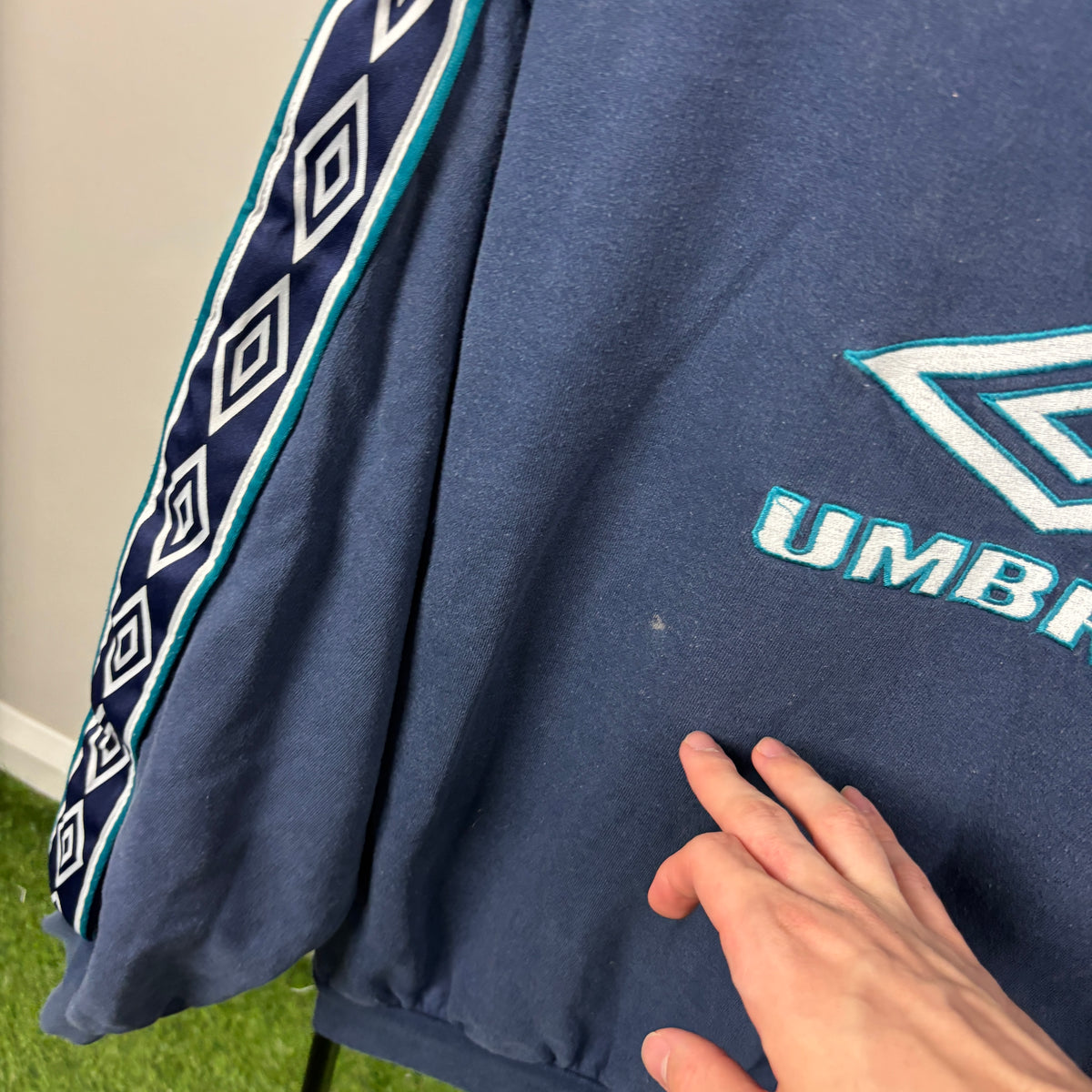 90s Umbro Everton Sweatshirt Blue Small