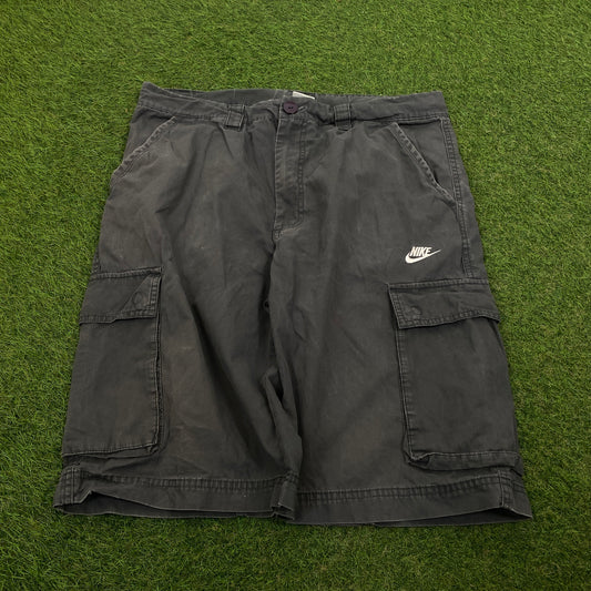 00s Nike Cargo Shorts Grey Medium