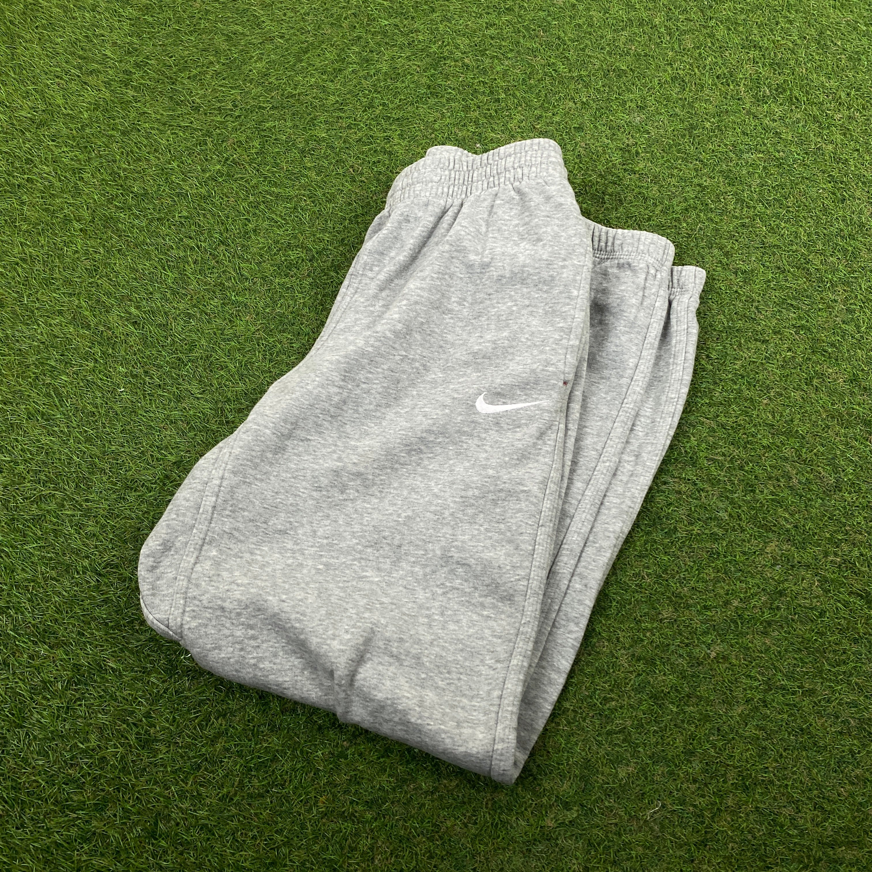 00s Nike Wide Leg Cotton Joggers Grey Small