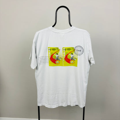 90s Nike Roberto Carlos Stamp T-Shirt White Small