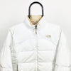 Retro The North Face Puffer Jacket Coat White XS