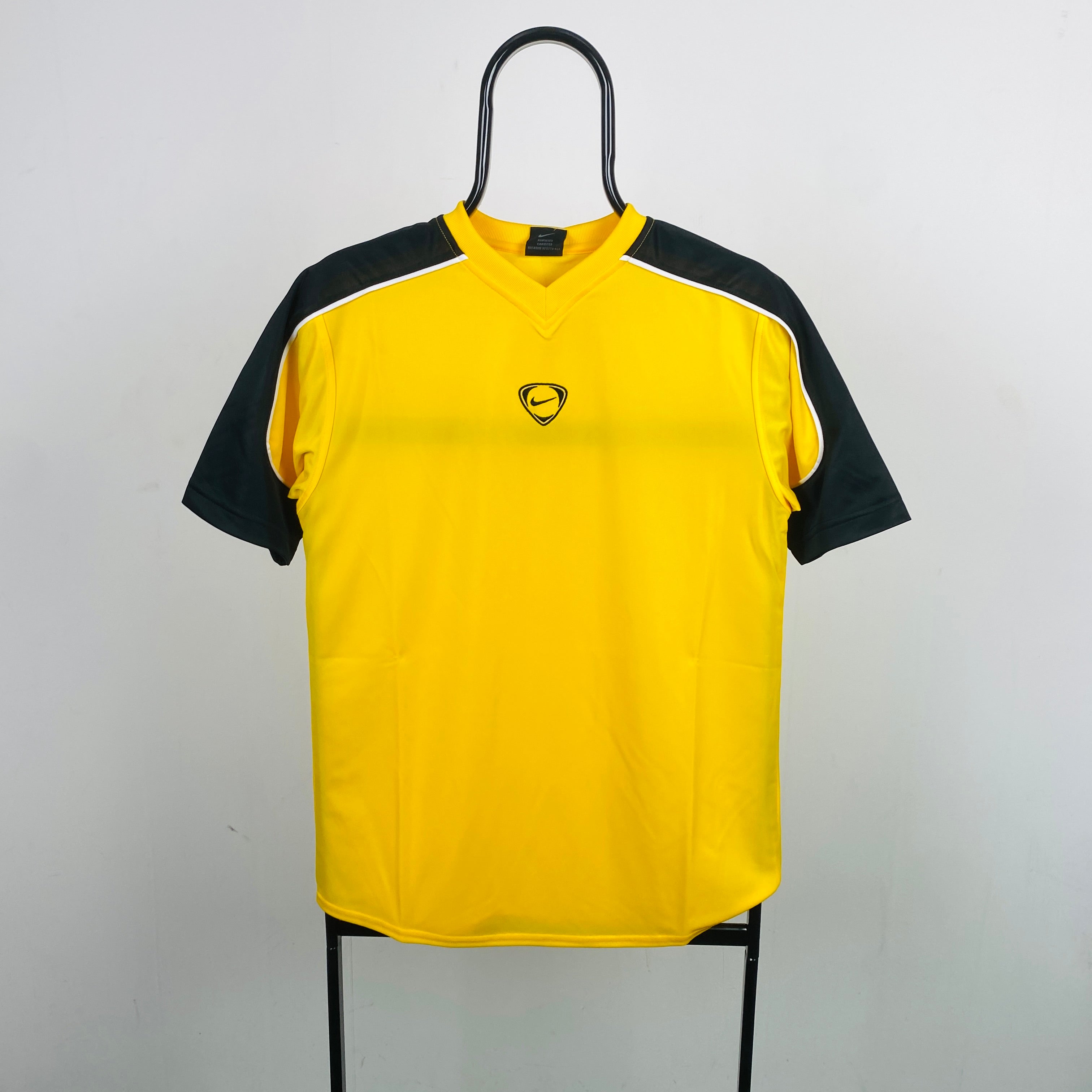 00s Nike Centre Swoosh T-Shirt Yellow Small