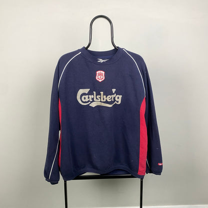 90s Reebok Liverpool Sweatshirt Blue Large