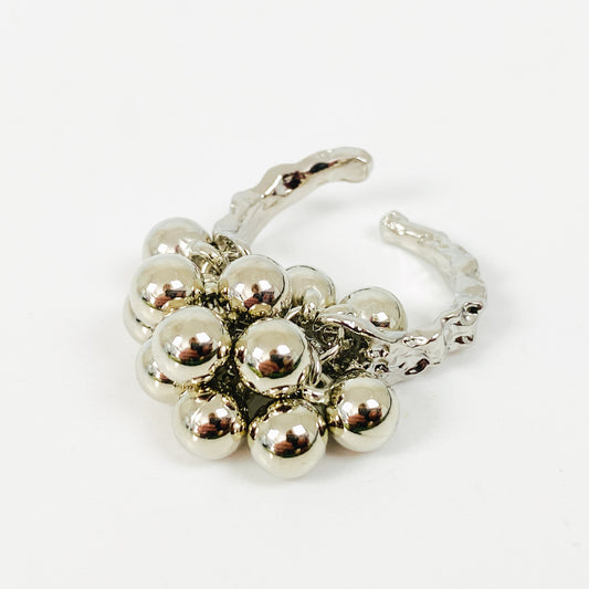 Vintage Adjustable Bubble Ring Silver
