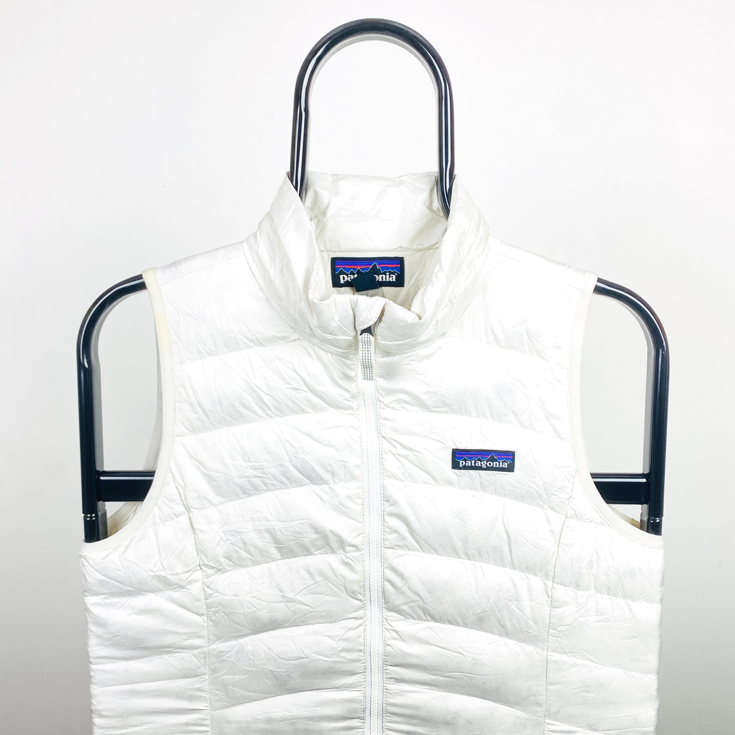 Retro Patagonia Puffer Gilet Jacket Coat White Small