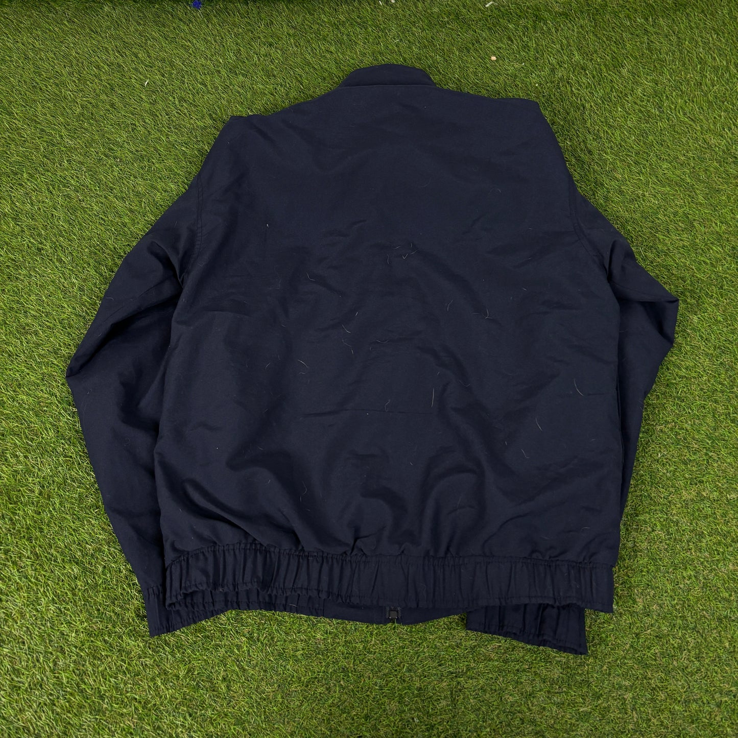 00s Reebok Piping Windbreaker Jacket + Joggers Set Blue Small