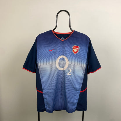00s Nike Arsenal Football Shirt T-Shirt Blue Large