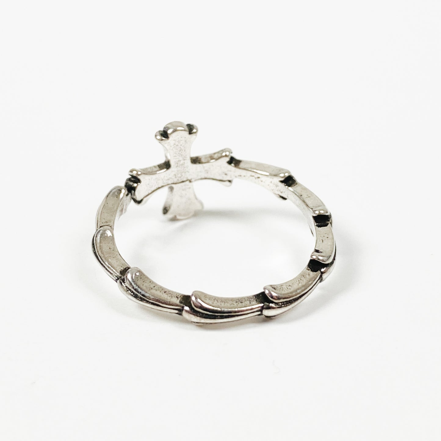 Retro Adjustable Antique Circle Ring Silver