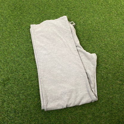 00s Nike Wide Leg Cotton Joggers Grey Large