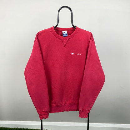 00s Champion Sweatshirt Red Large