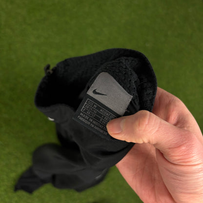 00s Nike Piping Windbreaker Jacket + Joggers Set Black Medium