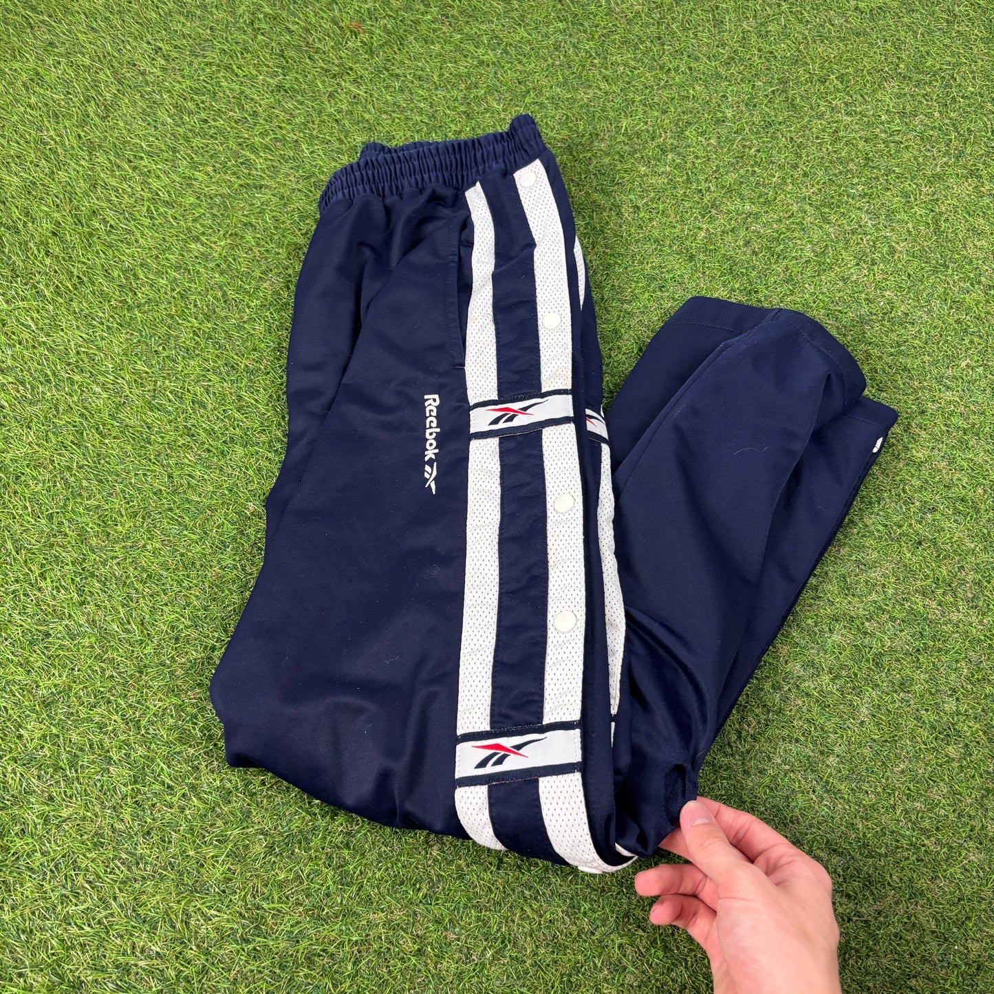 90s Reebok Popper Joggers Blue Small