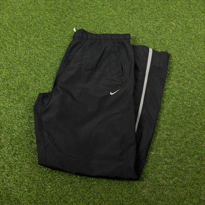 00s Nike Reflective Piping Joggers Black Large