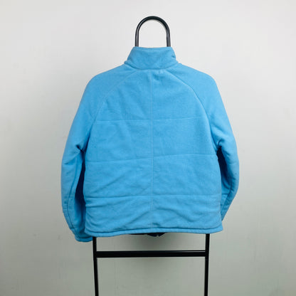 00s Nike Reversible Fleece Coat Jacket Blue Medium