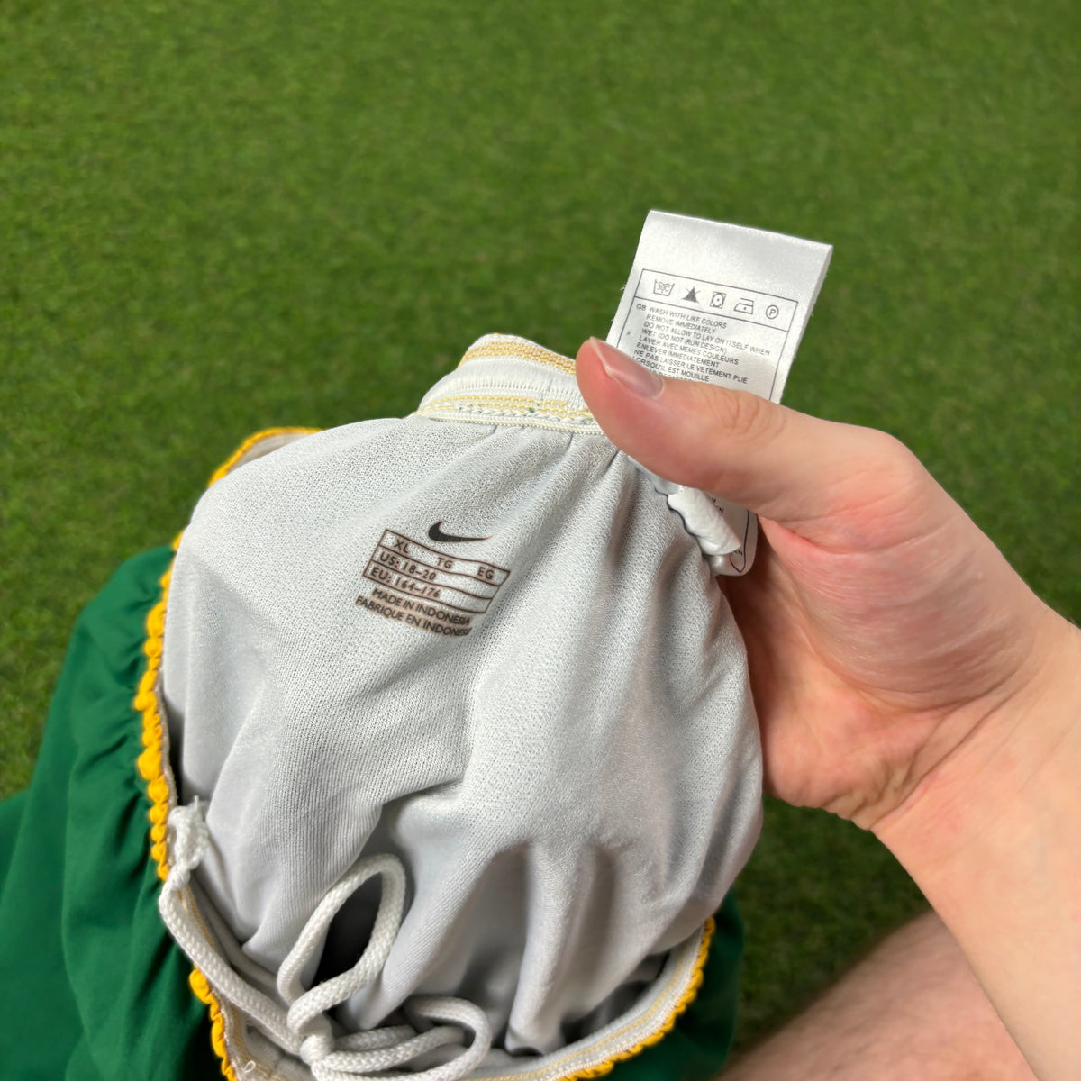 90s Nike Portugal T90 Football Shorts Blue Small