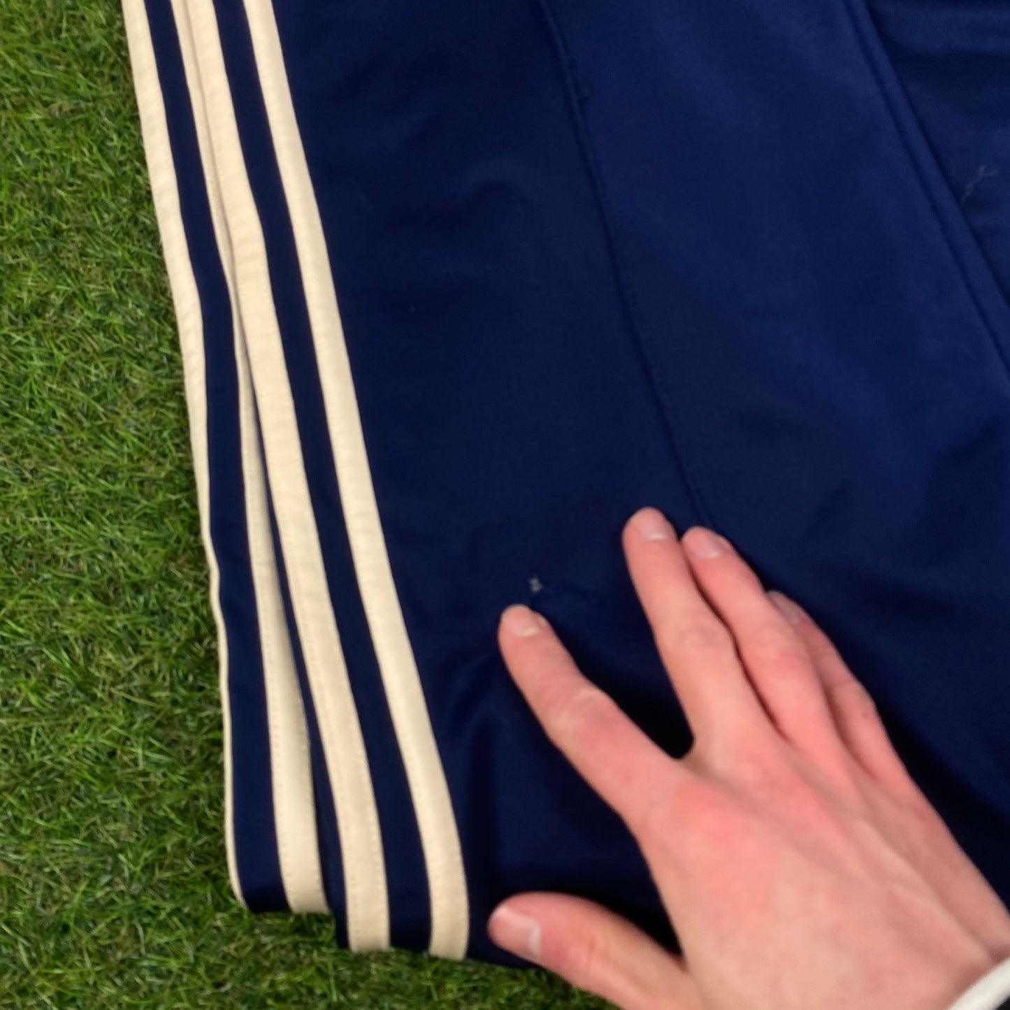 90s Adidas Piping Joggers Blue Small