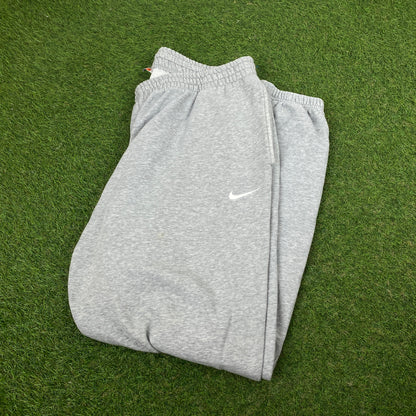 00s Nike Wide Leg Cotton Joggers Grey XXL