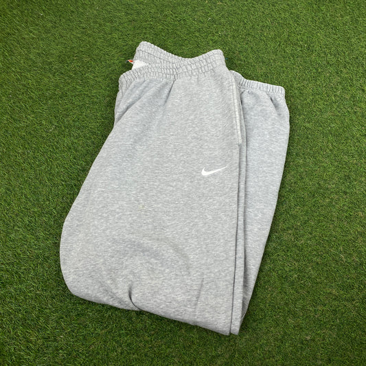 00s Nike Wide Leg Cotton Joggers Grey XXL