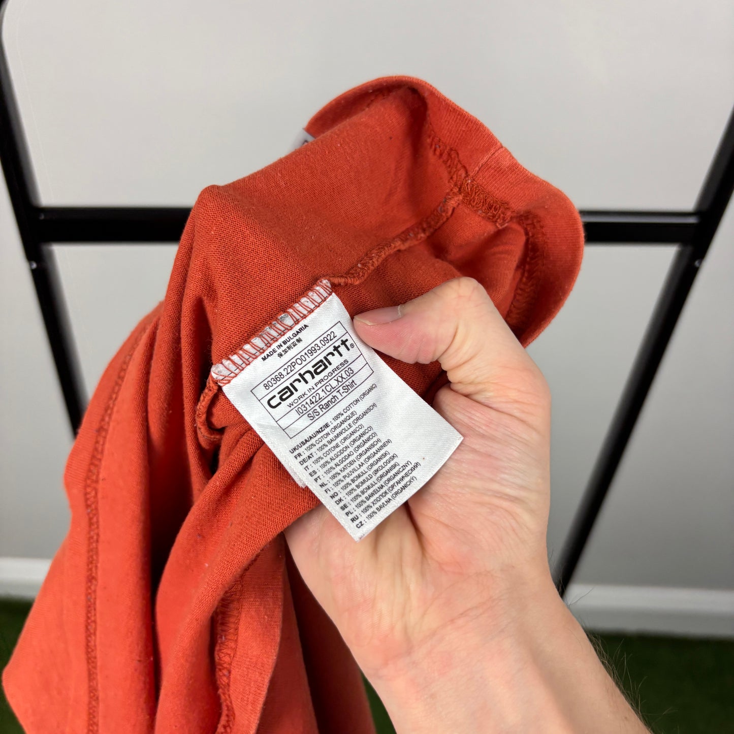 00s Carhartt Ranch T-Shirt Orange Medium